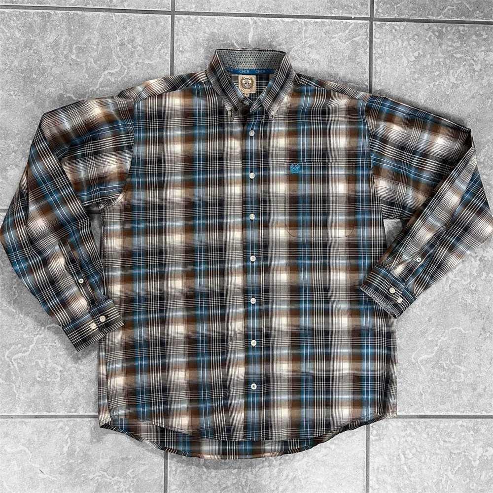 Cinch Button Down Shirt Men's Small Long Sleeve Western